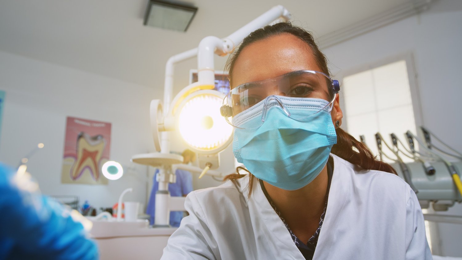 Patient receiving dental care at Azure Dental